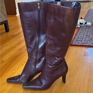 Anne Klein Dark Brown Over the Knee Boots